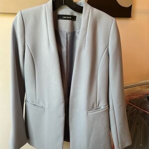 Baby blue fitted blazer